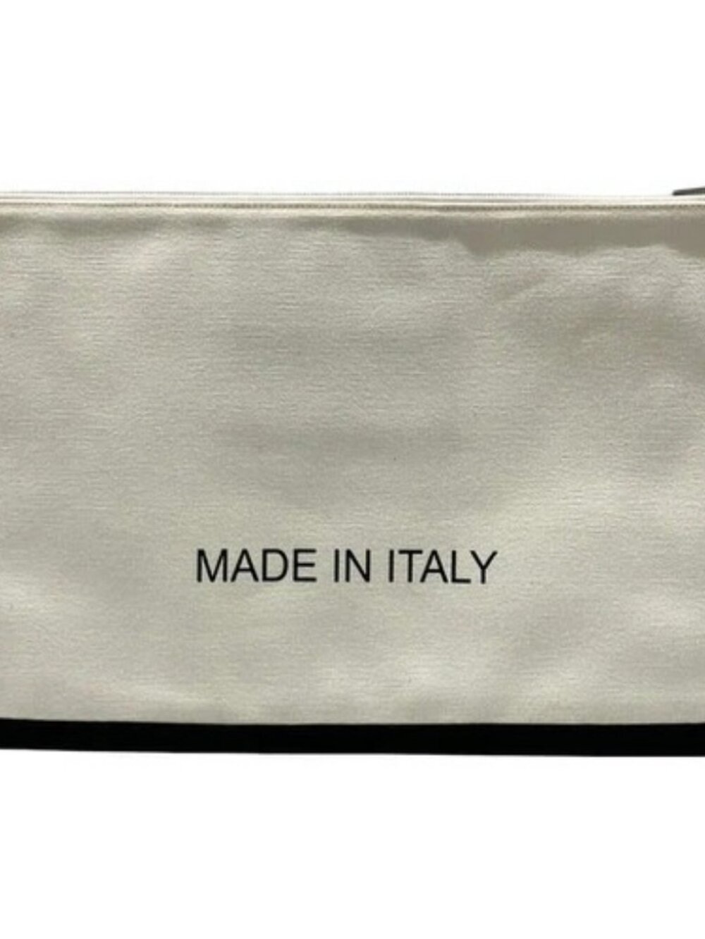 CELINE - Cream Black Canvas Clutch Bag - Picture 3 of 15